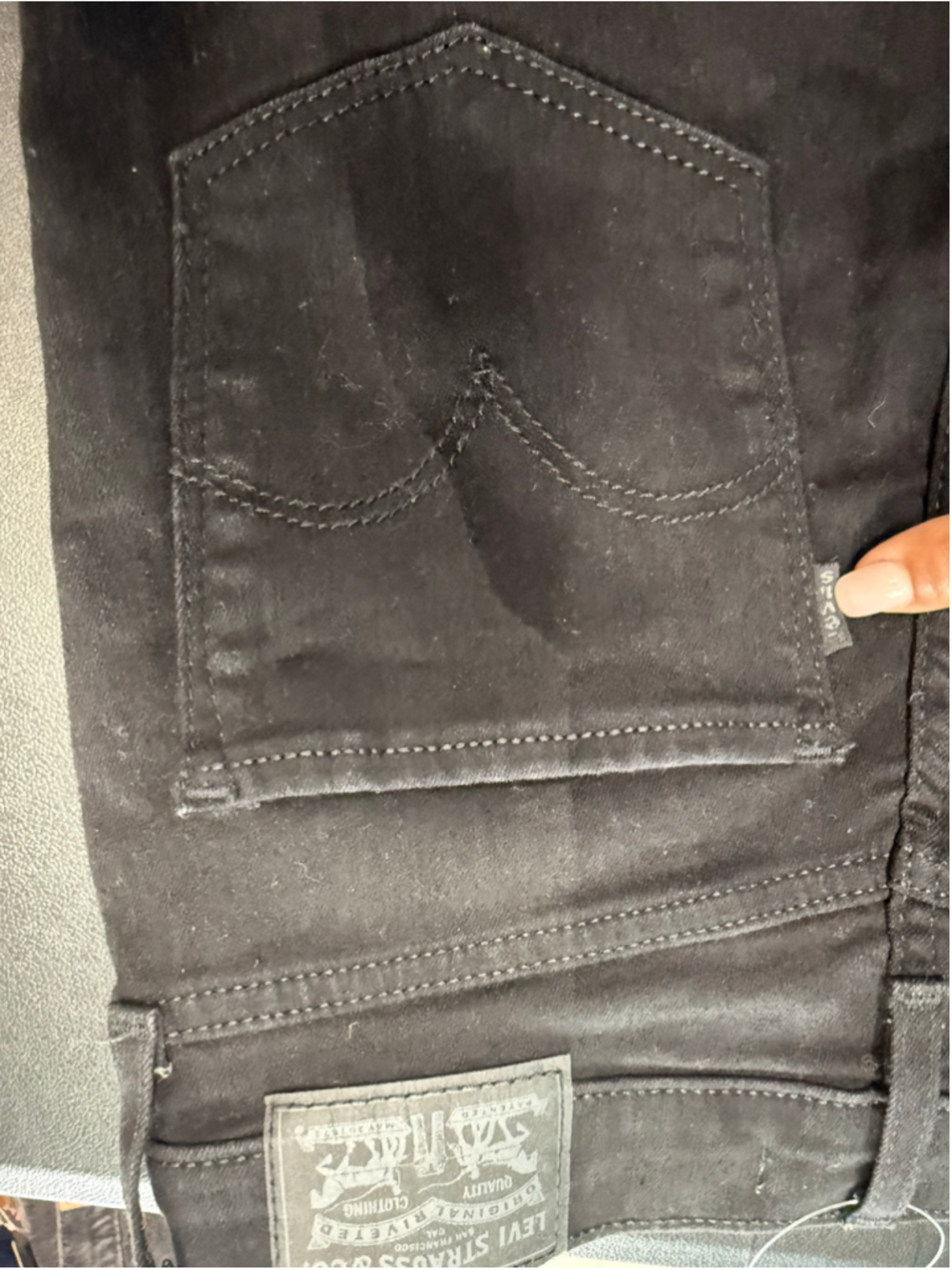 Levi’s Premium Ribcage Straight Ankle Jeans W27 L27 Black Acid Wash - Picture 12 of 13